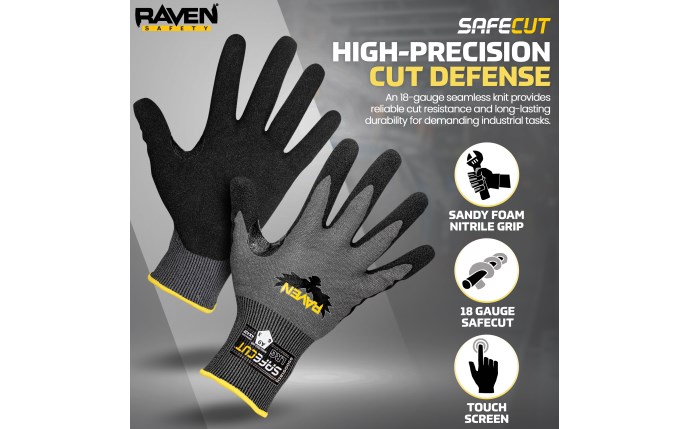 SAS Safety Group | Raven® Safecut™ A9 Micro Foam Nitrile Glove
